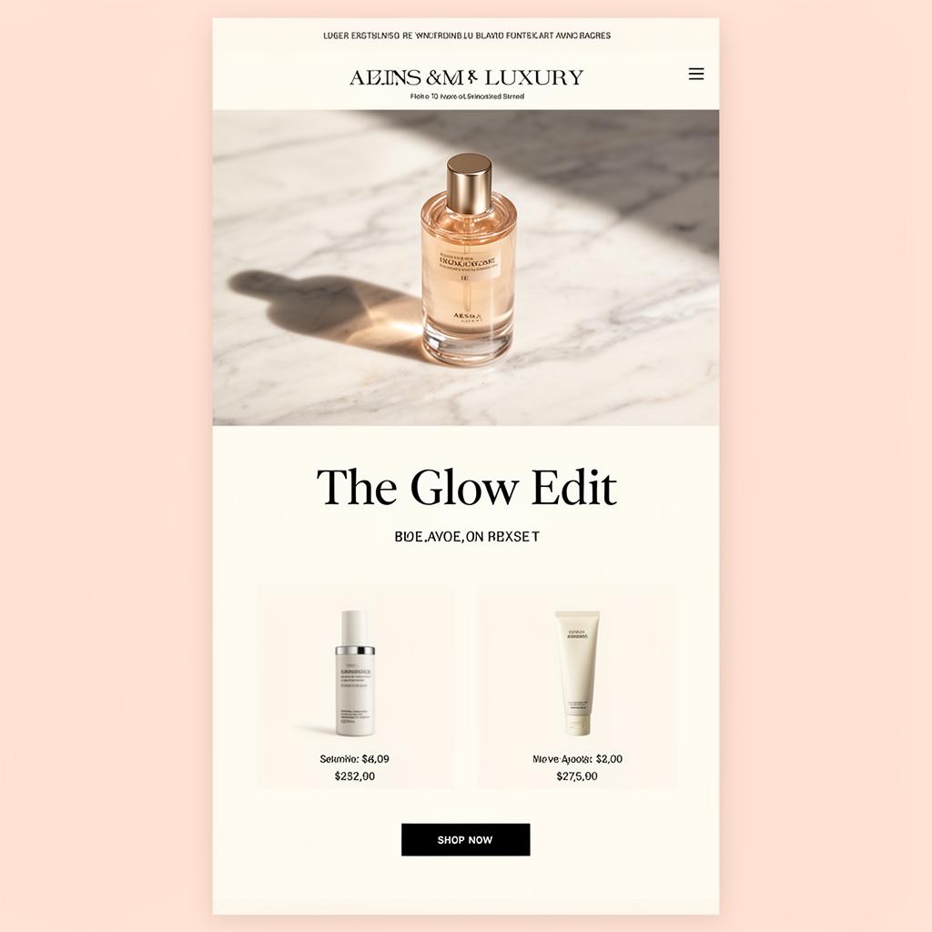 Luxe Skincare email campaign